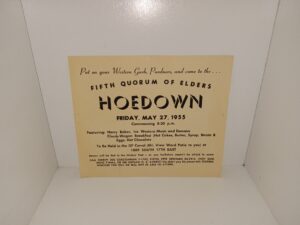 Fifth Quorum of Elders 1955 Hoedown Invitation (1955)