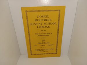 Gospel Doctrine Sunday School Lessons for the Church of Jesus Christ of Latter-day Saints: Third Quarter, July, August, September, 1931: Vol. 4, No. (1931)