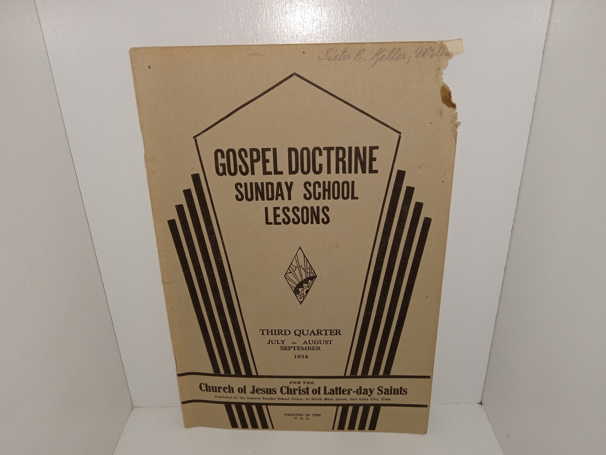 Gospel Doctrine: Sunday School Lessons for the Church of Jesus Christ of Latter-day Saints Fourth Quarter — October .. November .. December — 1933: Vol. 6, No. 4 (1933)