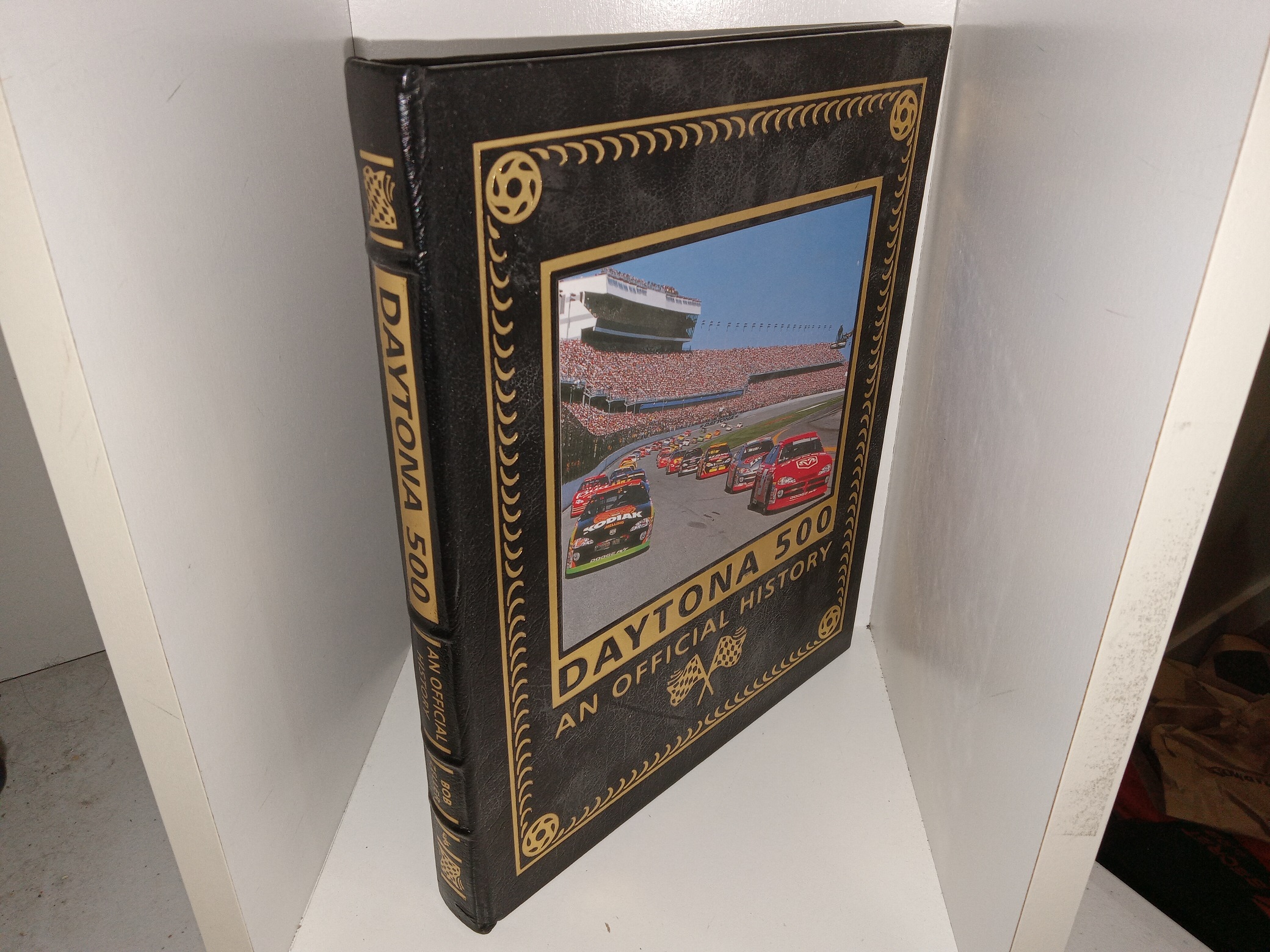 Daytona 500: An Official History (Leather) (2002) ~ by Bob Zeller, Design by Tom Morgan