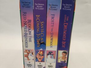 Christmas Classic Series:: Frosty the Snowman, Rudolph the Red-Nosed Reindeer, Santa Claus is Coming to Town, The Little Drummer Boy (1993, Four VHS Movie Set Box)
