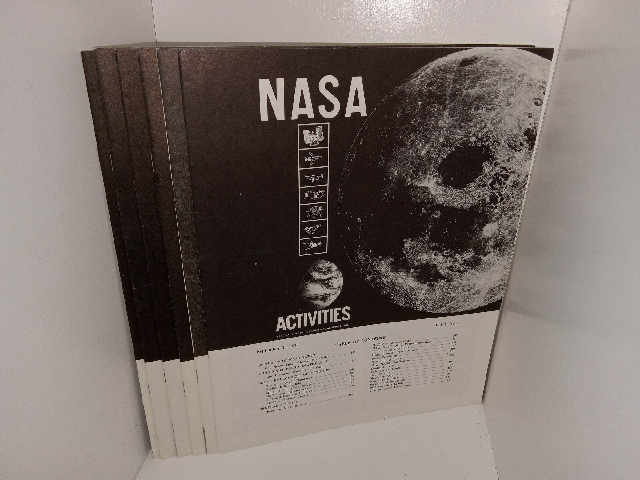 6 Issues of NASA Activites for the Year 1972 (See Details)