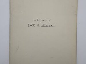 In Memory of Jack H. Adamson (Memorial service program 1975)