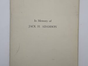 In Memory of Jack H. Adamson (Memorial service program 1975)