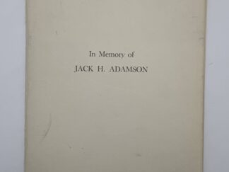 In Memory of Jack H. Adamson (Memorial service program 1975)