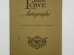 James Lowe Autographs Catalogue #4