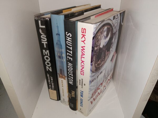 4 Books about Space Travel: Sky Walking: An Astronaut’s Memoir / Shuttle Houston: My Life In The Center Seat Of Mission Control / Failure Is Not An Option: Mission Control From Mercury to Apollo 13 and Beyond / Lost Moon: The Perilous Voyage of Apollo 13 (See Details)
