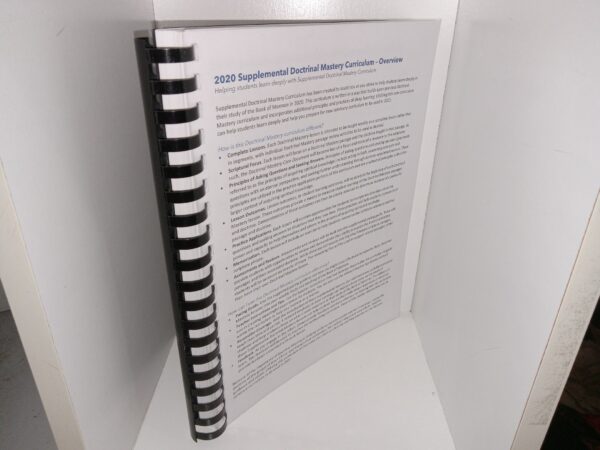 2020 Supplemental Doctrinal Mastery Curriculum – Overview (2020)