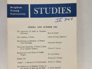 Brigham Young University Studies:: Spring and Summer 1962, Volume IV, Numbers 3 and 4 (1962, Paperback)