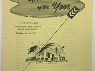 Speeches of the Year: Achievement (1953) by Elder Matthew Cowley