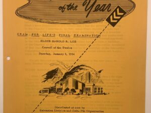 Speeches of the Year: Cram for Life’s Final Examination (1954) by Elder Harold B. Lee