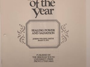Speeches of the Year: Sealing Power and Salvation (1971) by Joseph Fielding Smith