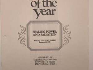 Speeches of the Year: Sealing Power and Salvation (1971) by Joseph Fielding Smith