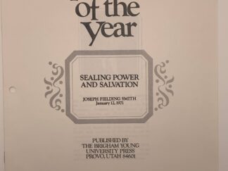 Speeches of the Year: Sealing Power and Salvation (1971) by Joseph Fielding Smith
