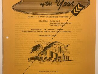 Speeches of the Year: Heber J. Grant Oratorical Contest