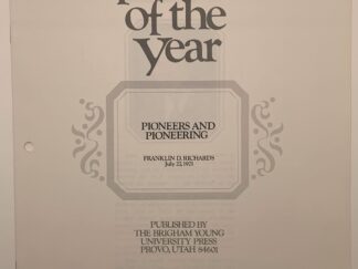 Speeches of the Year: Pioneers and Pioneering (1971) by Franklin Richards