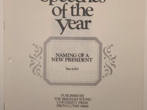 Speeches of the Year: Naming of a New President (1971)