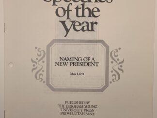 Speeches of the Year: Naming of a New President (1971)