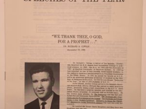 Speeches of the Year: We Thank Thee, O God, For a Prophet (1966) by Dr. Richard Cowan