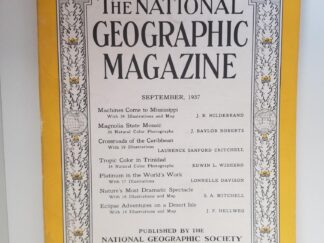 National Geographic Magazine – September 1937 — [Single Issue / No Map — Just the Magazine]