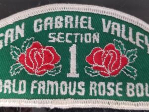 San Gabriel Valley World Famous Rose Bowl — Patch — [About 4 inches wide]