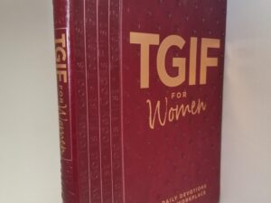 2023 — TGIF For Women — 265 Daily Devotions for the Workplace — Red Bendable Leather Binding — Like New