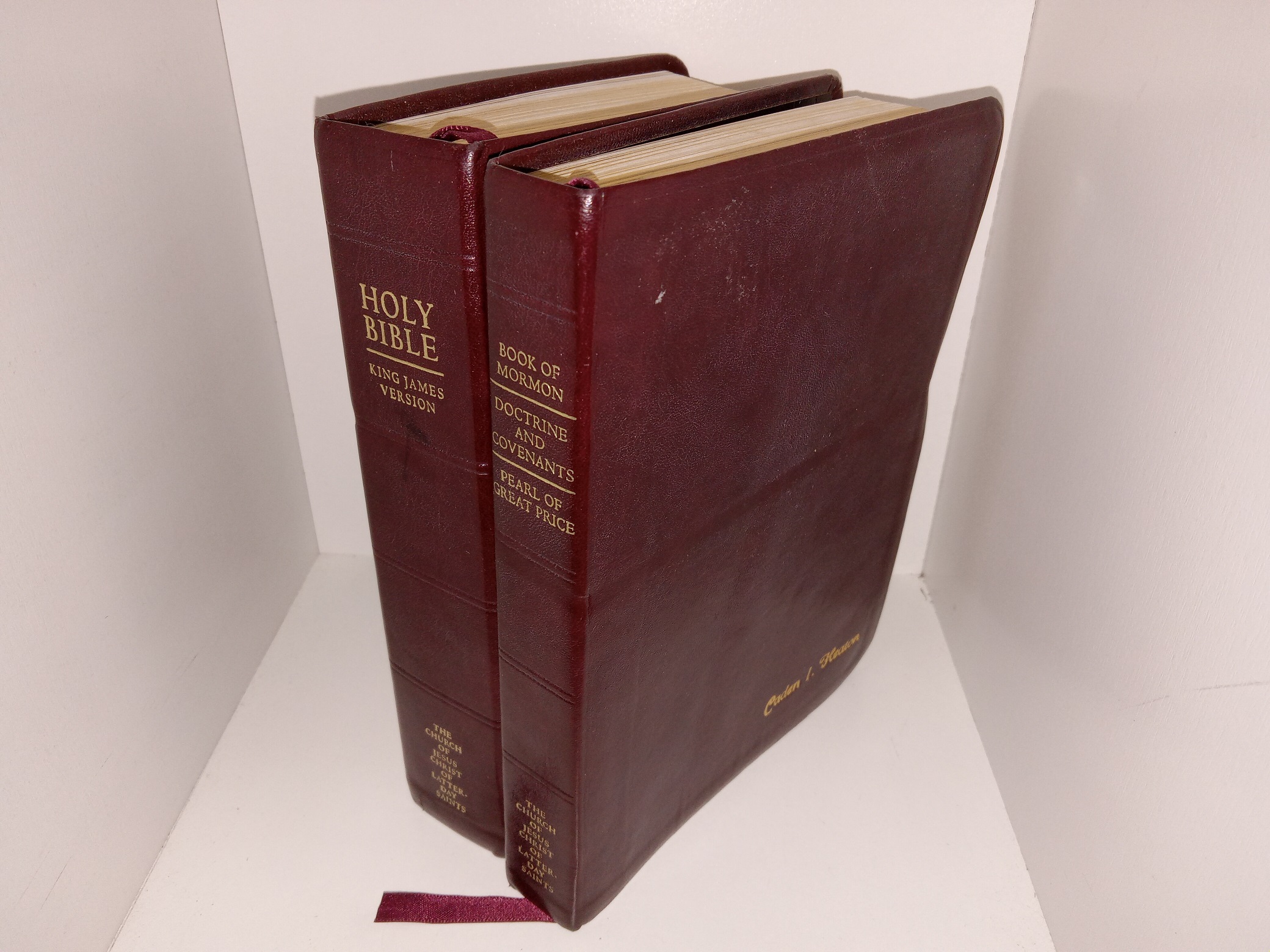 LDS, Burgundy Leather Triple Combination and Holy Bible (2013)