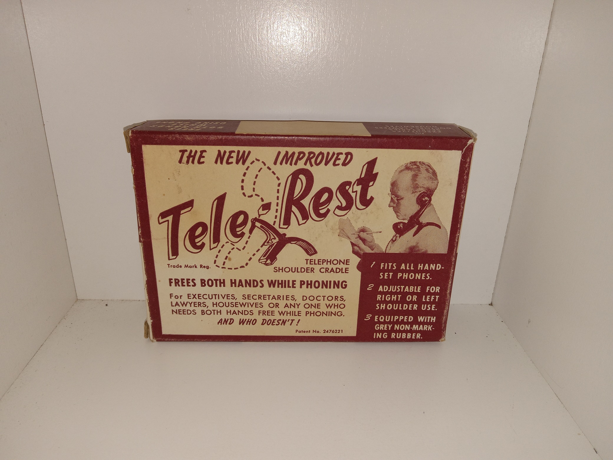 The New Improved Tele-Rest: Telephone Shoulder Cradle