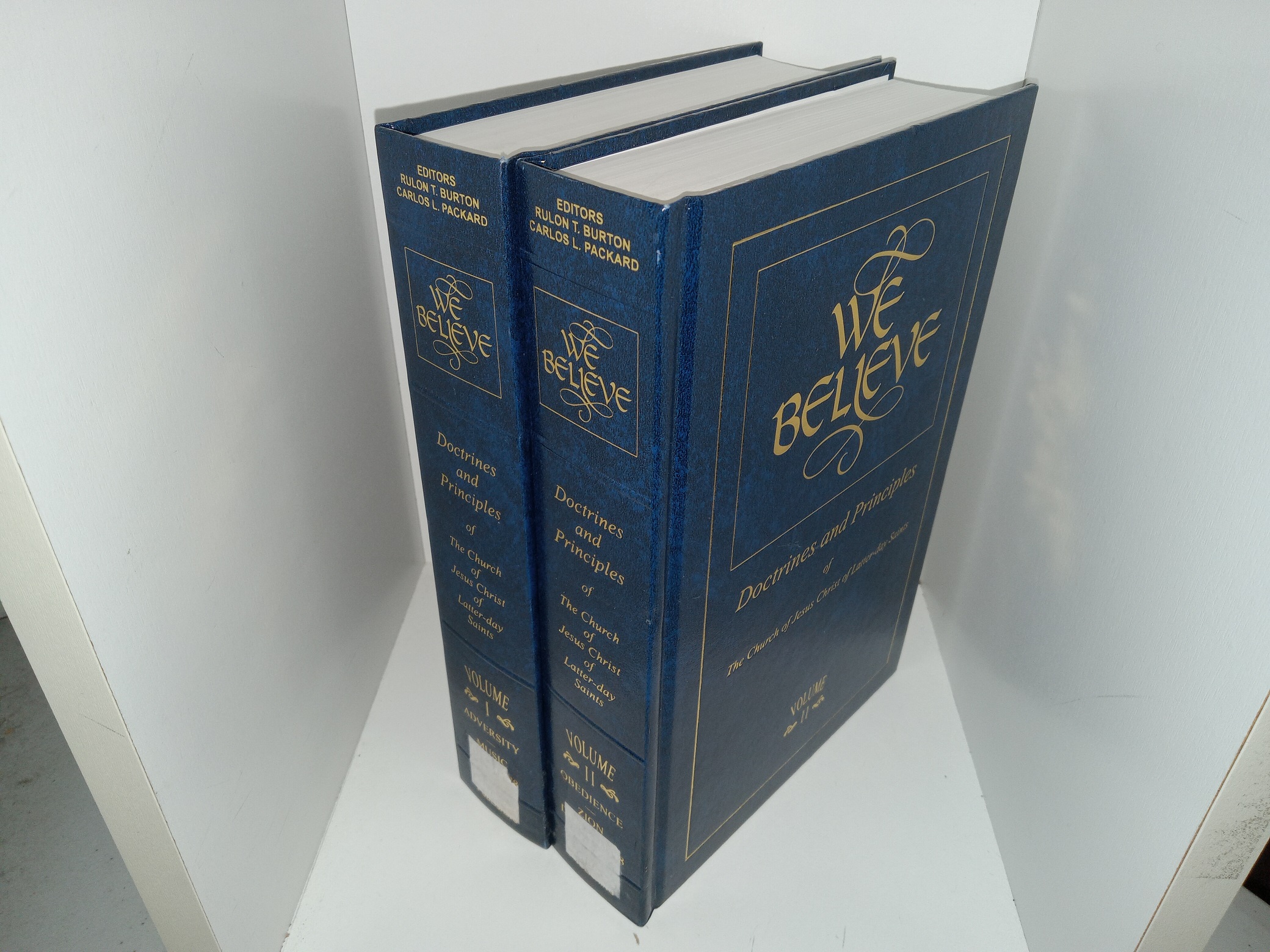 We Believe: Doctrines and Principles of The Church of Jesus Christ of Latter-day Saints 2 Vol. Set (Ex-Library) (2008) ~ Edited by Rulon T. Burton, and Carlos L. Packard