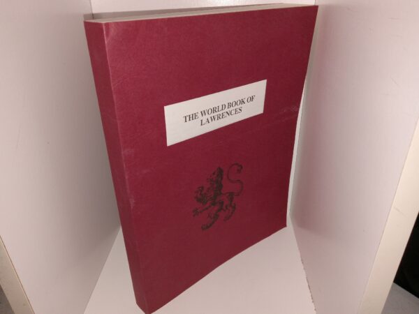 The World Book of Lawrences (1991) ~ Published by Halbert's Family Heritage