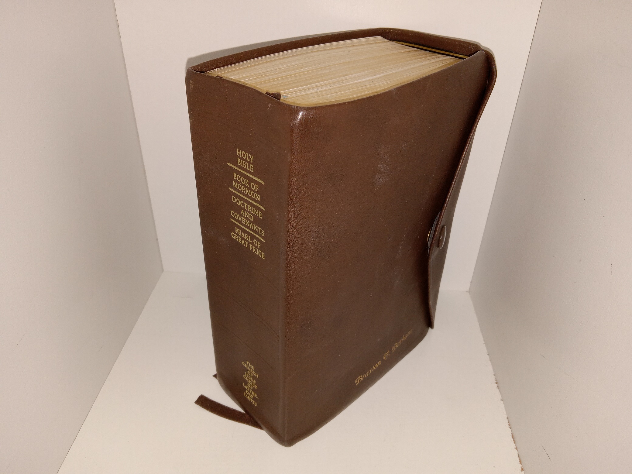 LDS, Brown Leather, Quadruple Combination with a clasp-seal (2013)