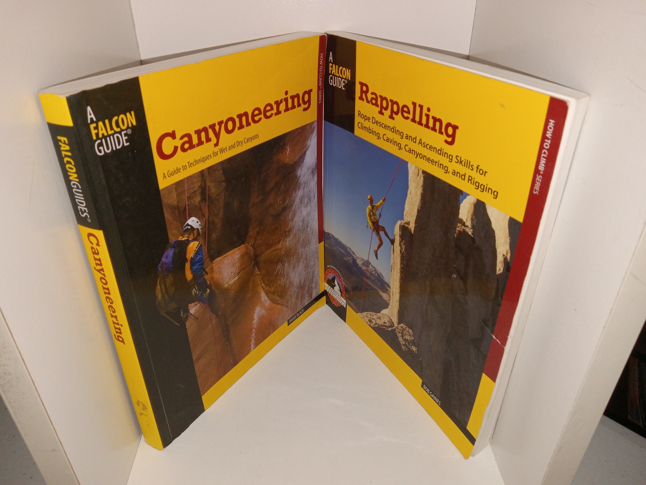 2 Falcon Guides: Rappelling: Rope Descending and Ascending Skills for Climbing, Caving, Canyoneering, and Rigging / Canyoneering: A Guide to Techniques for Wet and Dry Canyons (See Details)