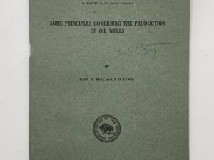 Department of the Interior: Bulletin 194 Some Principles Governing the Production of Oil Wells (1921)