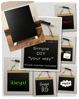 DIY ~ Easel Chalkboard ~ 4 in x 6 in x .5 in with Chalkboard Marker