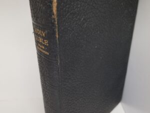 Holy Bible with References — Black Bendable Leather Binding — Teacher’s Edition — Black Bendable Leather Binding — No Code at the End of Book of Revelation, but a code in the very back states: MB4 INDEX 55
