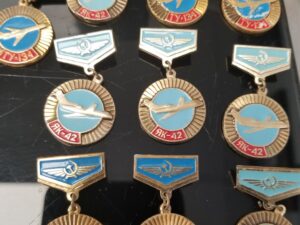 TY-134 and RK-42  Russian Airline Pins — Batch of 10 Badges