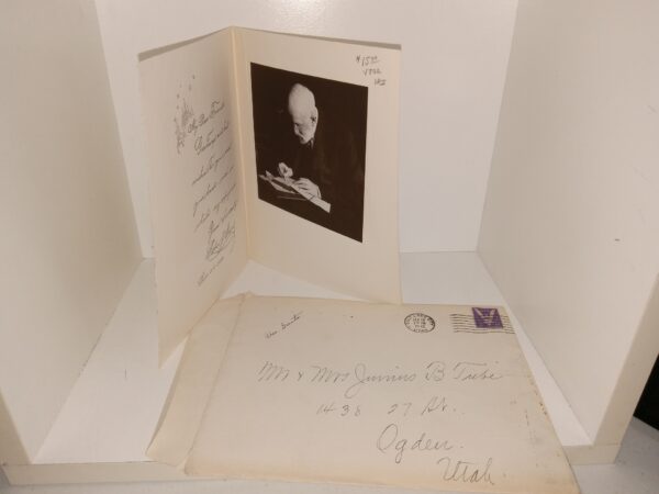 A Card Written to a Mr. & Mrs. Junius B. Tribe by Heber J. Grant (Dated 1942)