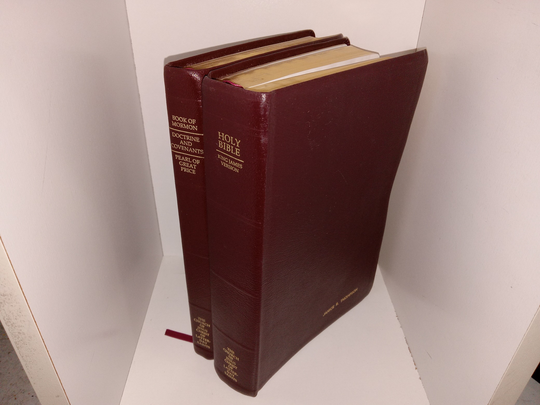 LDS, Burgundy Leather Triple Combination & Bible (2006)