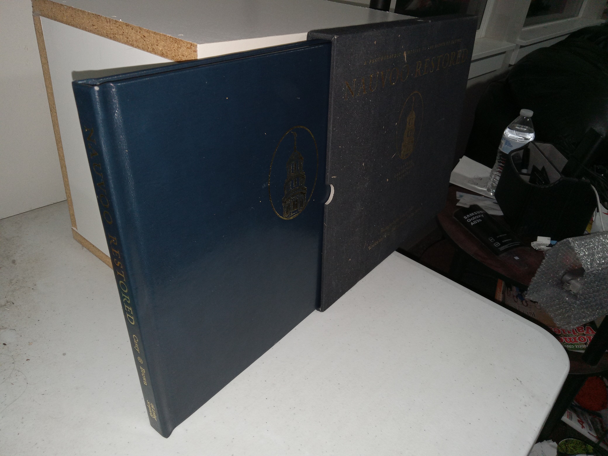 Nauvoo Restored: A Photographic Memorial to the Saints of Nauvoo: Leather Collector’s Edition w/ Slip Case (2002) ~ Written and Compiled by Margie McRae Brown, Photography by Robert Casey