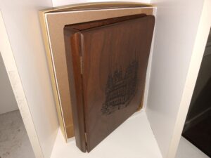 Engraved Wooden Binder with Pictures of some LDS Temples Kept Within (Unknown Publishing Date) ~ Unknown Author
