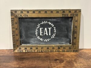 Sign ~ Wood Shelf Decor ~ “Eat” 12 x 7.5 x 1