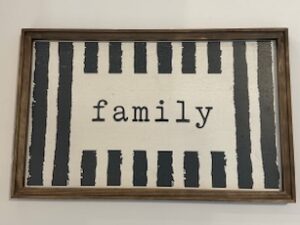 Sign ~ Wall Art ~ “Family” ~ 16 in x 10 x 1 in
