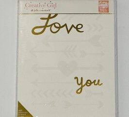 Sign ~ Creative Girl, “Love You” ~ (8 in x 10 in x 1.5 in) ~ Just add water color and reveal a hidden design!
