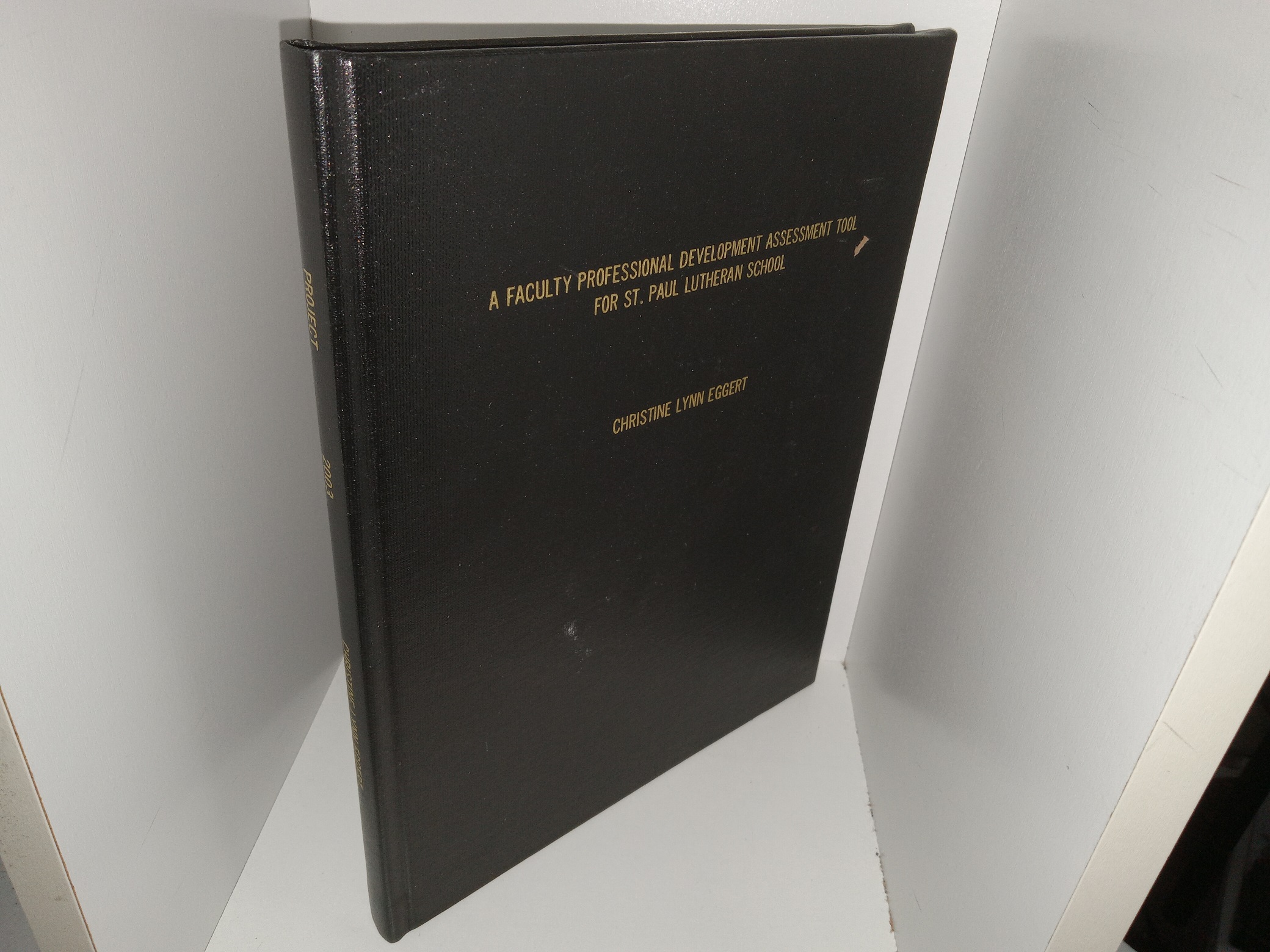 A Faculty Professional Development Assessment Tool for St. Paul Lutheran School (2003) ~ by Christine Lynn Eggert