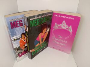 3 Paperback Novels by Meg Cabot: Code Name Cassandra / Sanctuary / The Princess Diaries (See Details)