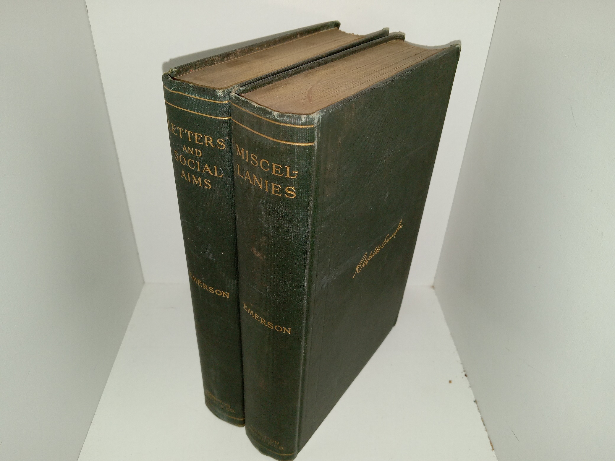 2 Vols. of The Completes Works of Ralph Waldo Emerson: Vol. 8: Letters and Socialism / Vol. 11: Miscellanies