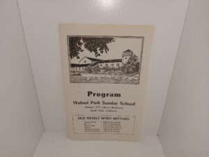 Walnut Park Sunday School Program: June […], 1956 (1956)