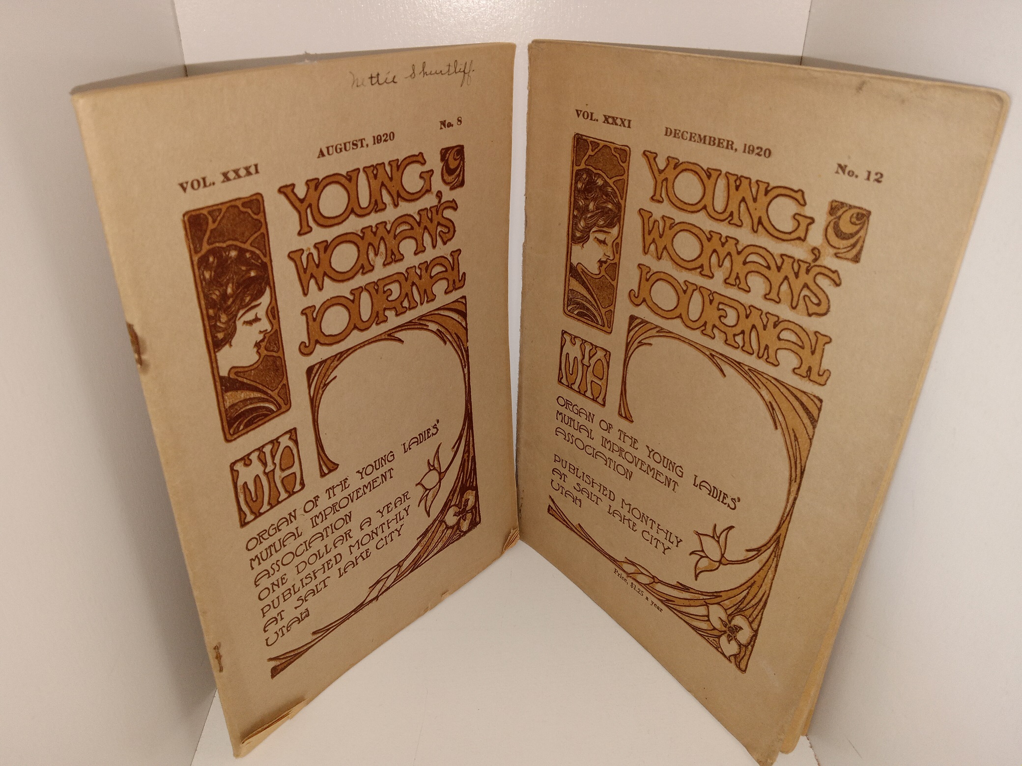 2 Issues of The Young Woman’s Journal for the Year 1920