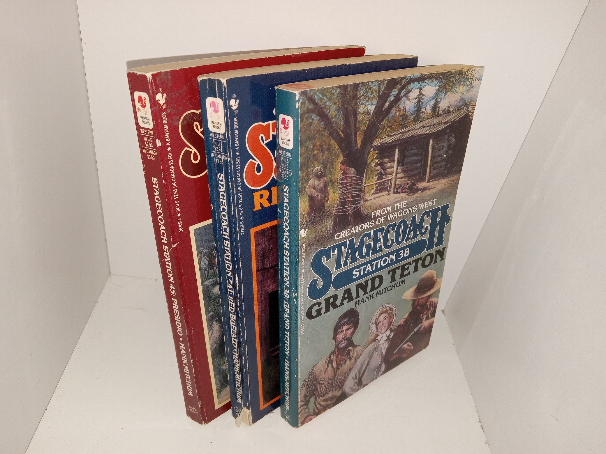 3 Western Novels: Stagecoach Station 38: Grand Teton / Stagecoach Station 41: Red Buffalo / Stagecoach 45: Presidio (See Details)