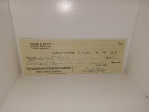 Cancelled Check Written to the Deseret News (1946)